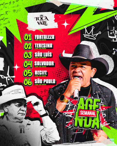 Flyer Agenda De Shows Artistas E Eventos Agenda Mensal Agenda